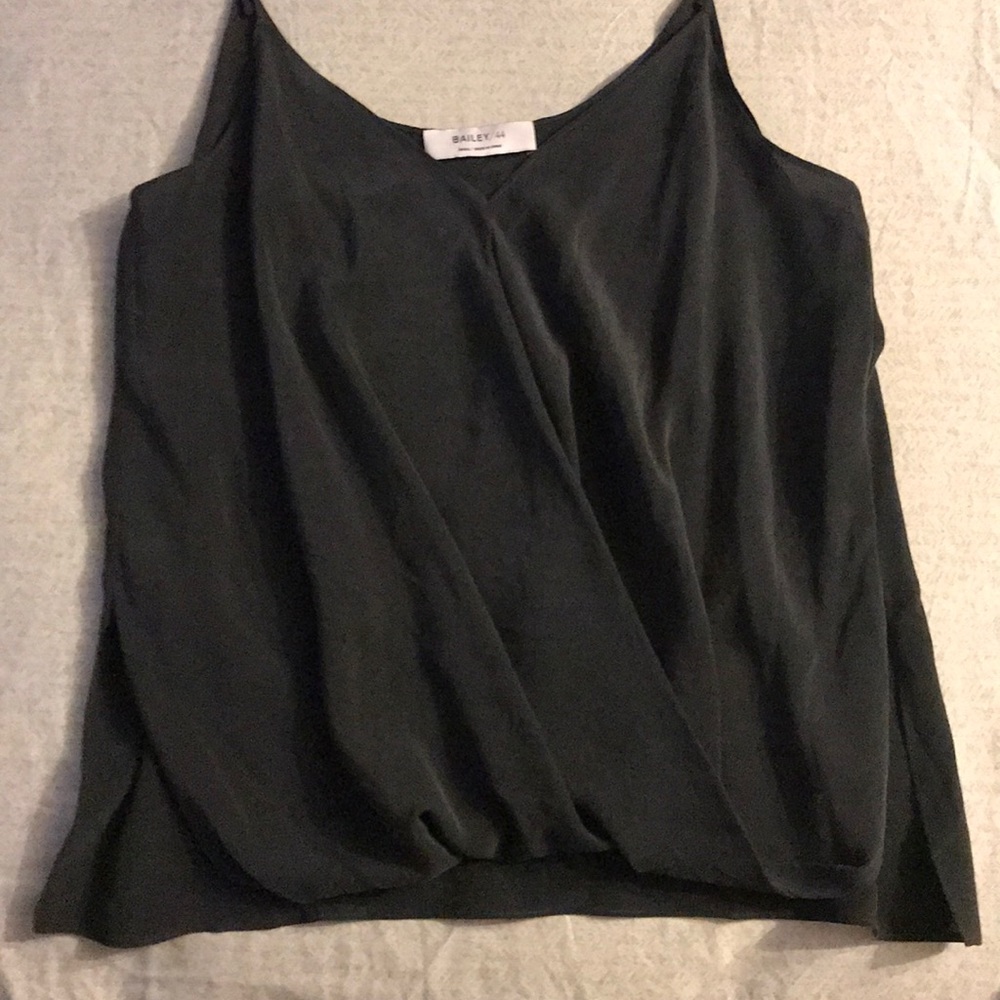 Silk gray tank top